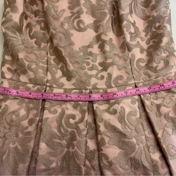 Eliza J Pink & Gold Lace Midi Dress - Picture 9 of 10